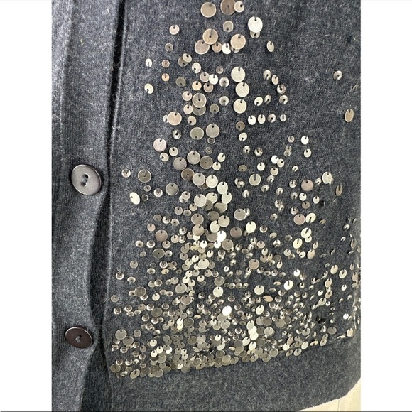 Eileen Fisher Sequin Button Down Cardigan - Picture 6 of 10